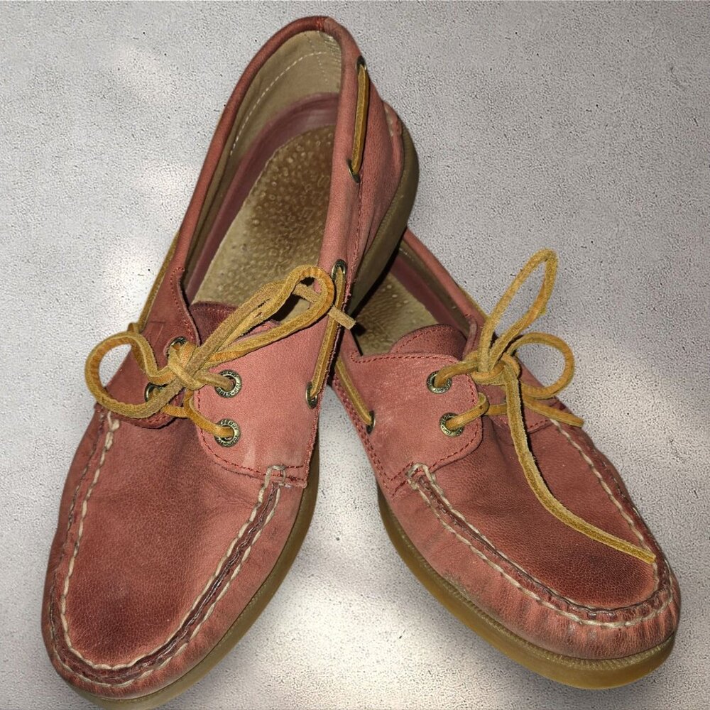 Women's Sperry Top-Sider 7.5 M Leather Boat Deck Shoes STS93533